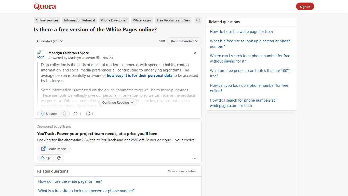 Is there a free version of the White Pages online? - Quora